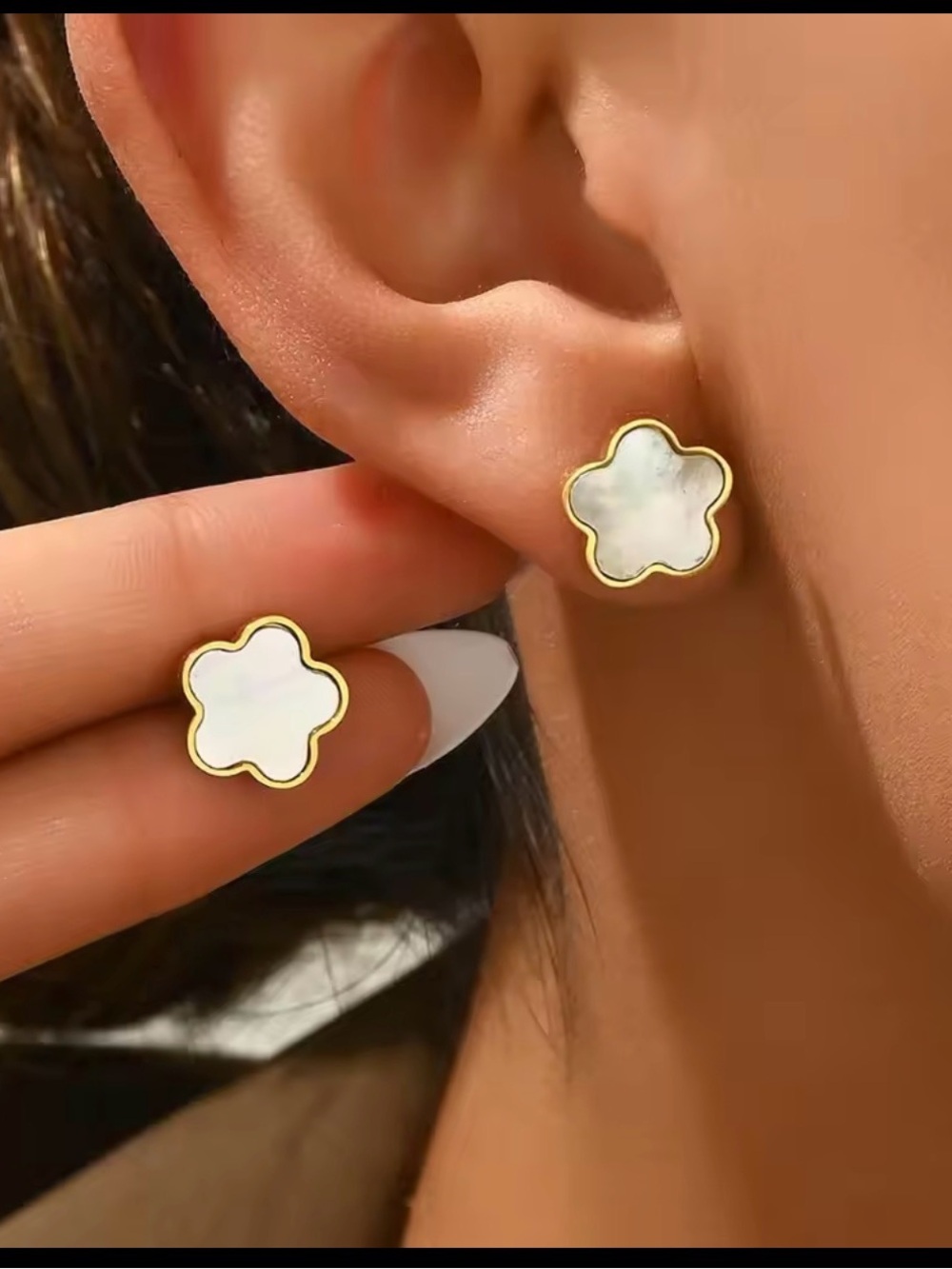18k gold plated stainless steel earrings